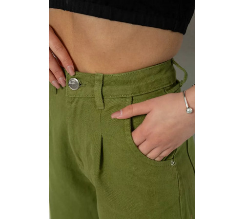 Джинси жіночі, колір оливковий, 250R1574