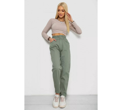 Джинси жіночі, колір оливковий, 250R1573