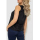 Блуза без рукавів шифон, колір чорний, 244R061