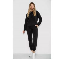 Спорт женский костюм на флисе, цвет черный, 241R1530