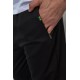 Спорт брюки мужские двунитка, цвет черный, 244R41298