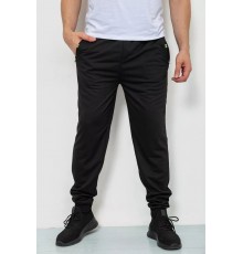 Спорт брюки мужские двунитка, цвет черный, 244R41298