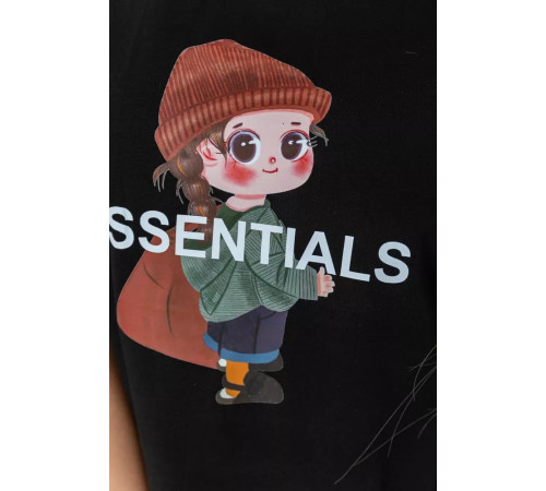 Женская футболка с принтом, цвет черный, 221R3016