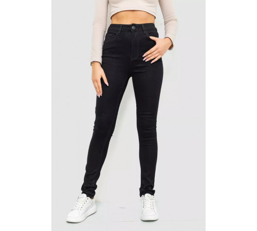 Джинсы женские стрейч 214R1443, цвет черный, 214R1433