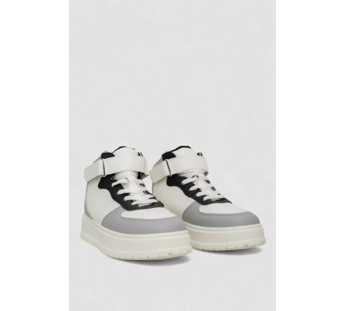 Кроссовки женские зимние на меху, цвет бело-черный, 248RMB05-86