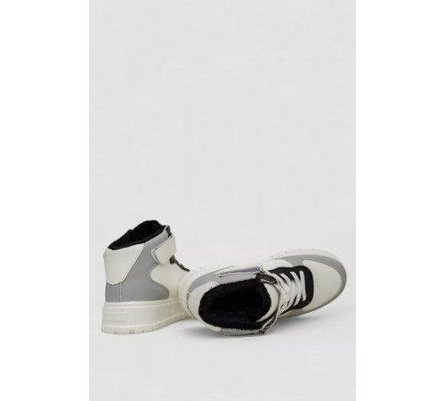 Кроссовки женские зимние на меху, цвет бело-черный, 248RMB05-86