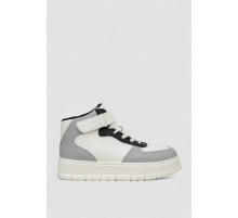 Кроссовки женские зимние на меху, цвет бело-черный, 248RMB05-86