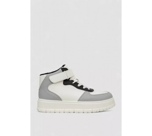 Кроссовки женские зимние на меху, цвет бело-черный, 248RMB05-86