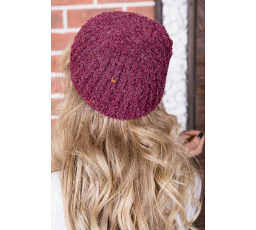 Осенне-зимняя женская шапка, темно-пудрового цвета, 167R7774