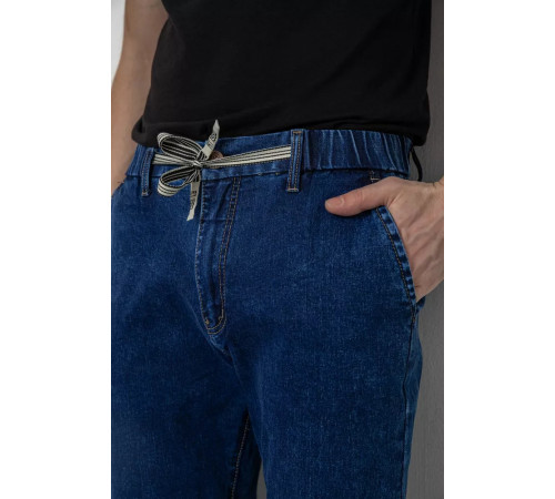 Джинсы мужские на резинке, цвет синий, 244R8064