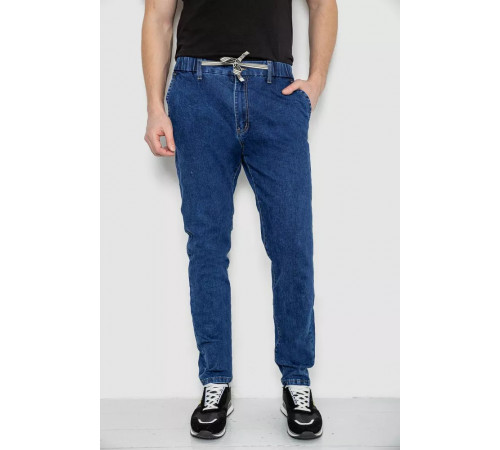 Джинсы мужские на резинке, цвет синий, 244R8064