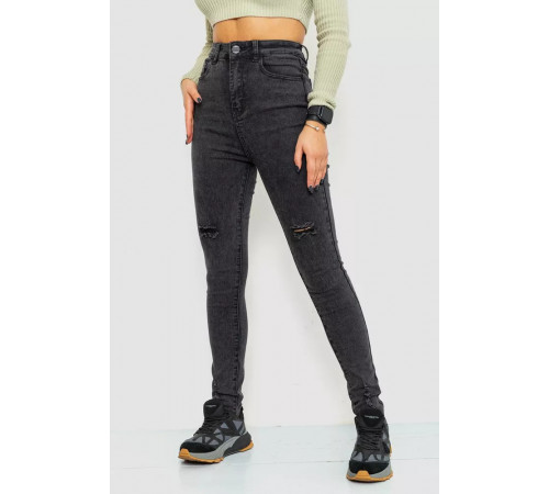Джинси жіночі стрейч, колір темно-сірий, 214R1484