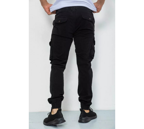 Штани карго чоловічі, колір чорний, 244R2073