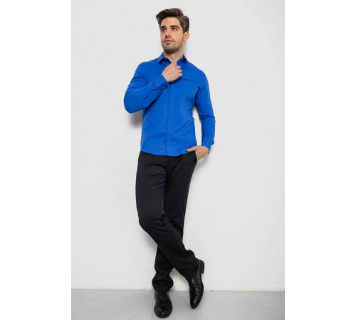 Рубашка мужская, цвет электрик, 214R7843