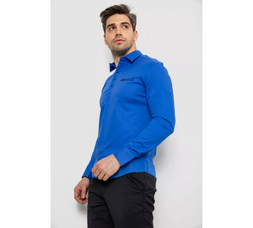 Рубашка мужская, цвет электрик, 214R7843