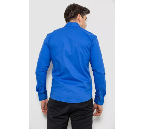 Рубашка мужская, цвет электрик, 214R7843