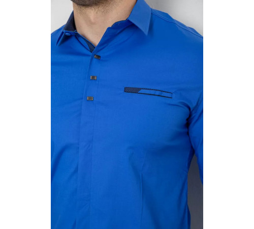 Рубашка мужская, цвет электрик, 214R7843