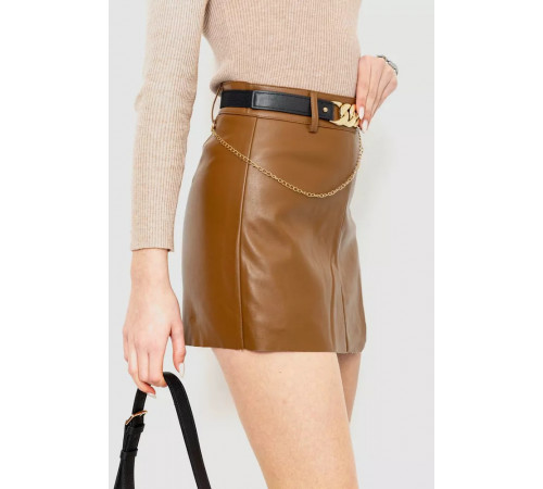 Шорти жіночі з екошкіри 186R52326, колір Коричневий