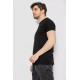 Футболка мужская однотонная батал, цвет черный, 244R2406