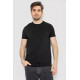 Футболка мужская однотонная батал, цвет черный, 244R2406