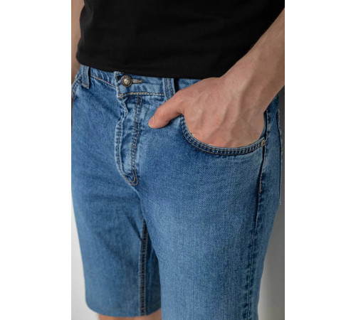 Шорти чоловічі джинсові, колір темно-блакитний, 238R2023