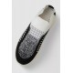 Слипоны женские из ткани, цвет черно-белый, 244R322C