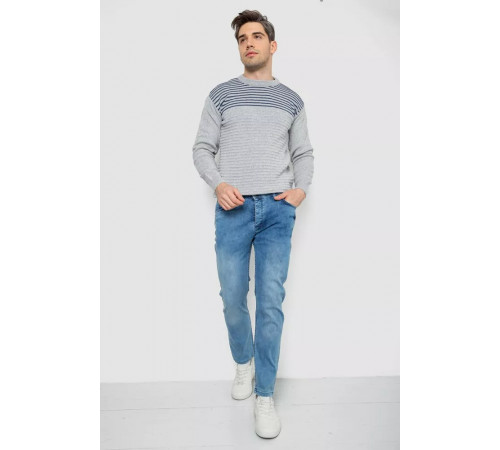 Джинси чоловічі однотонні, колір блакитний, 247R1242