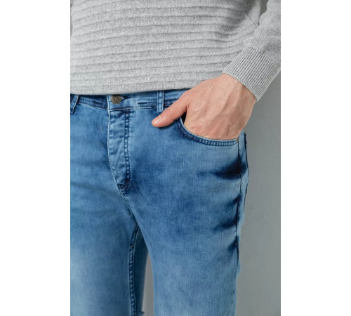 Джинси чоловічі однотонні, колір блакитний, 247R1242