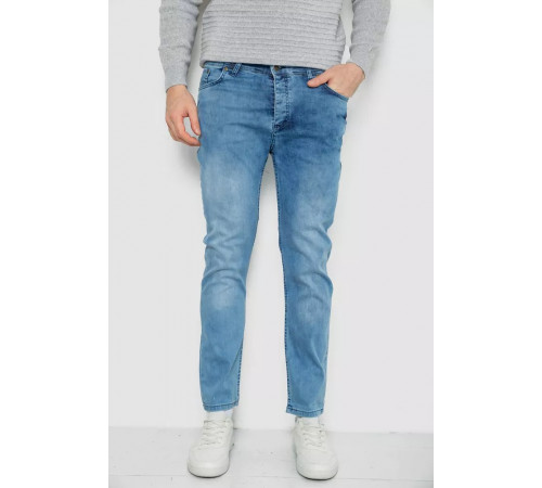 Джинси чоловічі однотонні, колір блакитний, 247R1242