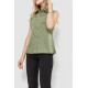 Блуза без рукавів однотонна, колір хакі, 102R068-4