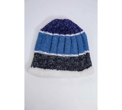 Дитяча шапка, сіро-синього кольору, з вовни, 167R7777