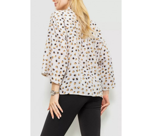 Блуза классическая свободного кроя, цвет молочный, 102R332.