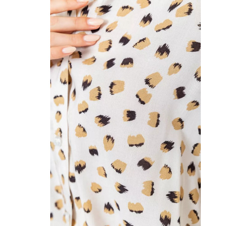 Блуза классическая свободного кроя, цвет молочный, 102R332.