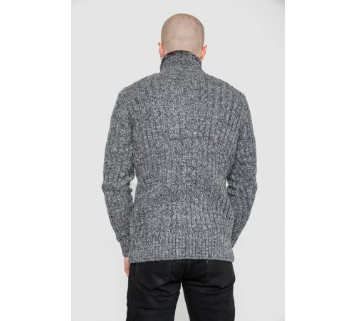 Кофта чоловіча на ґудзиках 214R10336, колір Темно-сірий