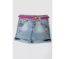 Джинсовые шорты для девочки, цвет синий, 247R1207