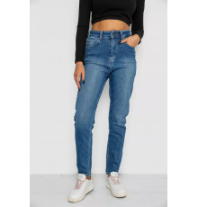 Джинси жіночі Mom-fit стрейч, колір синій, 244R1136
