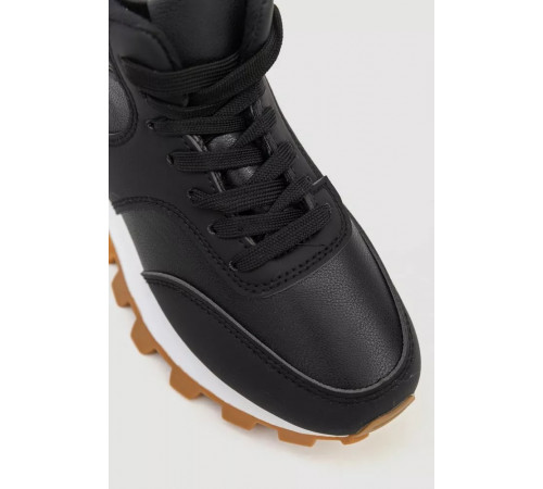 Кроссовки женские с мехом, цвет черный, 243RGM95