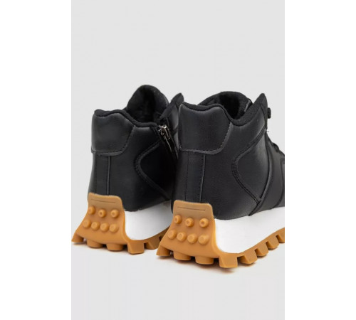 Кроссовки женские с мехом, цвет черный, 243RGM95