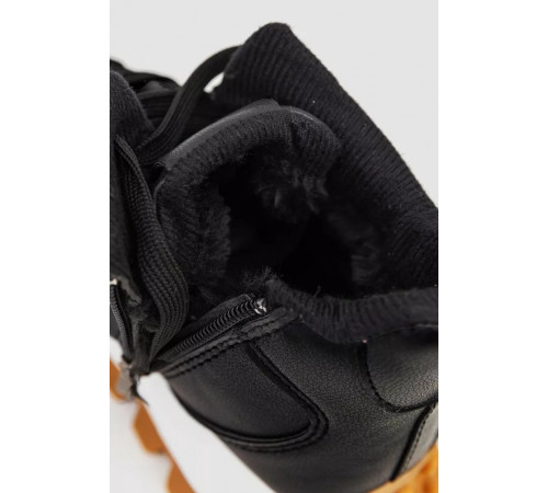 Кроссовки женские с мехом, цвет черный, 243RGM95