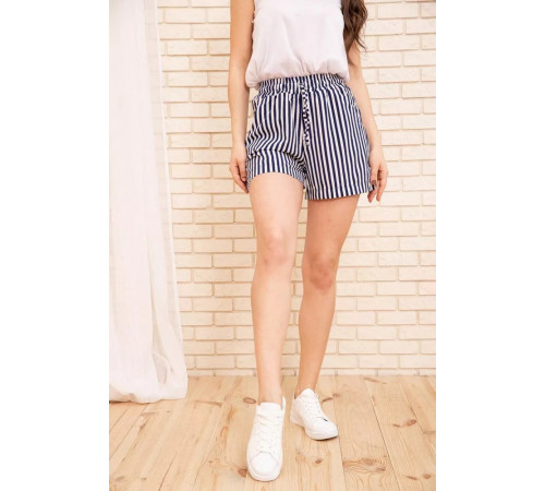 Женские шорты в полоску, с пояском, цвет Синий, 172R007