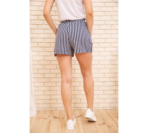 Женские шорты в полоску, с пояском, цвет Синий, 172R007