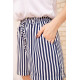 Женские шорты в полоску, с пояском, цвет Синий, 172R007