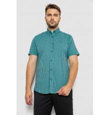 Рубашка мужская в клетку, цвет зеленый, 214R4564-1