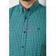 Рубашка мужская в клетку, цвет зеленый, 214R4564-1