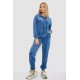 Спорт костюм женский велюровый, цвет джинс, 241R060