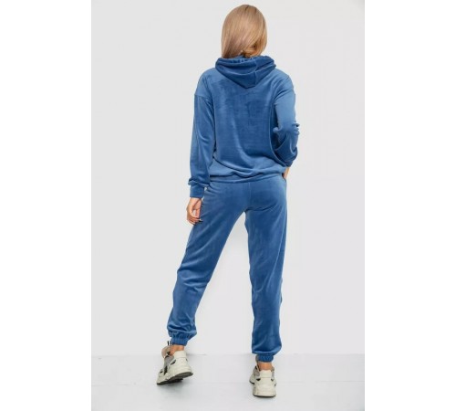 Спорт костюм женский велюровый, цвет джинс, 241R060 Спорт костюм женский велюровый, цвет джинс, 241R060