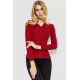 Кофта жіноча в рубчик, колір бордовий, 204R015