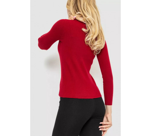 Кофта жіноча в рубчик, колір бордовий, 204R015