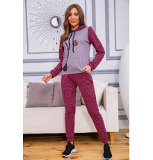 Жіночий костюм із ангори, бордово-бузкового кольору, 172R1258