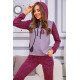 Жіночий костюм із ангори, бордово-бузкового кольору, 172R1258